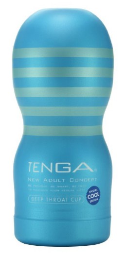 imports TENGA Deep Throat Cool Cup Le masturbateur de la marque TENGA est ici dans sa formule Cool. C'est-à-dire qu'il contient 