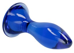 imports Plug anal follower - Chrystalino Ce plug en verre Follower est un sextoy bleu composé d'une forme ovale et une surface l