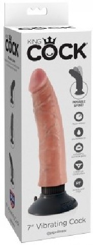 Godes Vibrants Gode vibrant King Cock 18 x 4 cm Le gode vibrant ici présenté est un sex toy gay de la marque King Cock, l'une de