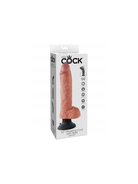 Realistic gods Gode vibrant with Balls King Cock 20.5 x 5.7 cm The vibrating dildo King Cock there are several versions on the g