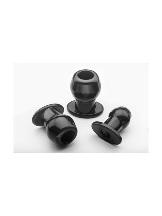 Tunnels Anal Plugs Ass Tunnel Plug Silicone Black Medium 7 x 5.2 cm The Ass Tunnel Silicone Plug of the brand Perfect Fit is an 