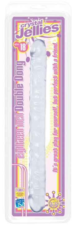 Doubles Dongs Double gode Jelly Clear 44 x 4.3 cm Sextoy fabriqué en PVC 55,92 €