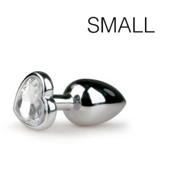 imports Plug bijou Argent en coeur - SMALL 6.3 x 2.6 cm Dimensions du plug bijou :Longueur totale: 7.4 cmLongueur insérable: 6.3
