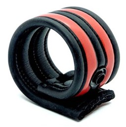 Neoprene Ballstretcher Race Rouge en néoprène Le ballstretcher Race de la marque 665 est un anneau noir avec 2 bandes rouges qui