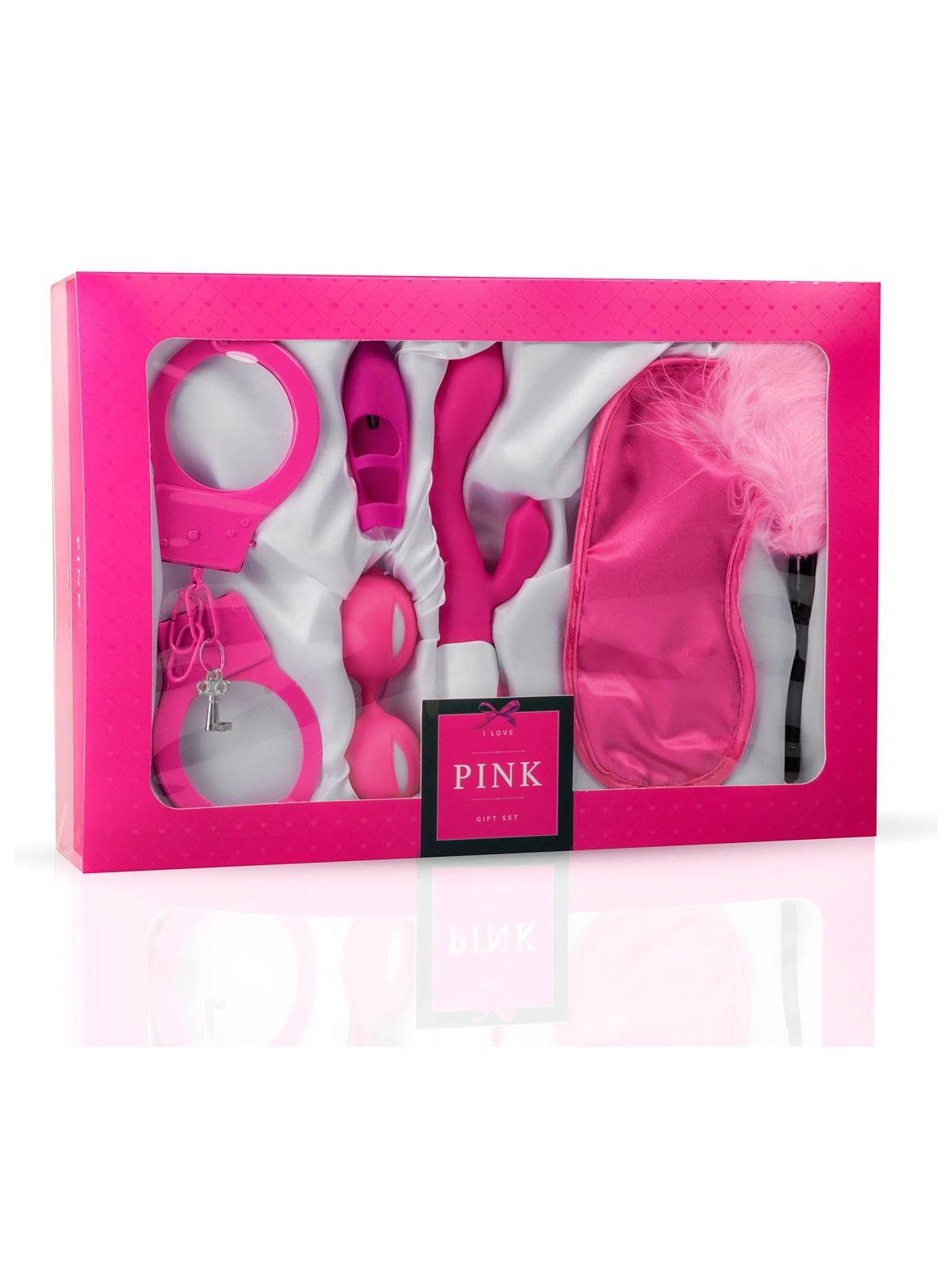 imports Box coquine I Love Pink Gift - 6 pièces Les sextoys vibrants contenus dans ce coffret fonctionnent à piles: la gaine à d