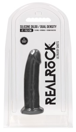 Realistic gods Realrock silicone dildo 14.5 x 3.7 cm This silicone dildo from the Realrock brand is a black sex toy designed wit