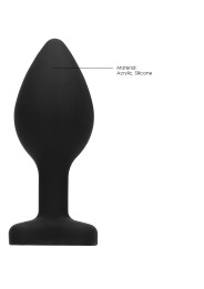 imports Plug Bijou Anal silicone Heart Noir 6 x 2.8 cm Ce plug bijou anal de la marque Ouch! est un sextoy en silicone muni d'un