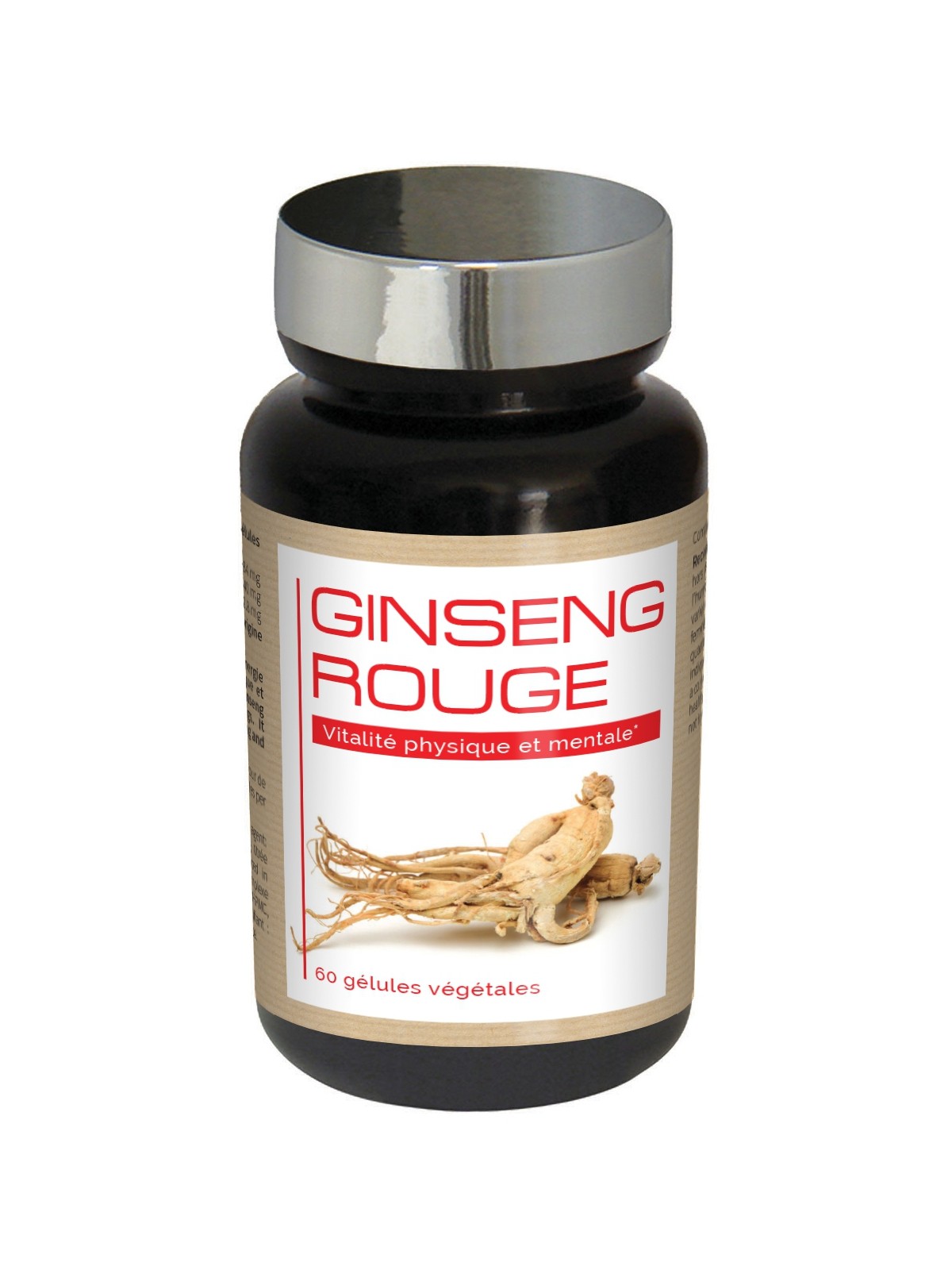 imports Ginseng Rouge 60 Gélules Aide à maintenir les capacités physiques et mentales en cas de faiblesse, fatigue, épuisement, 