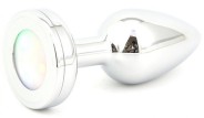 imports Plug bijou Light Colour M 7.5 x 3.3 cm Ce plug bijou est un sextoy en métal composé d'un bijou lumineux par LED colorée.
