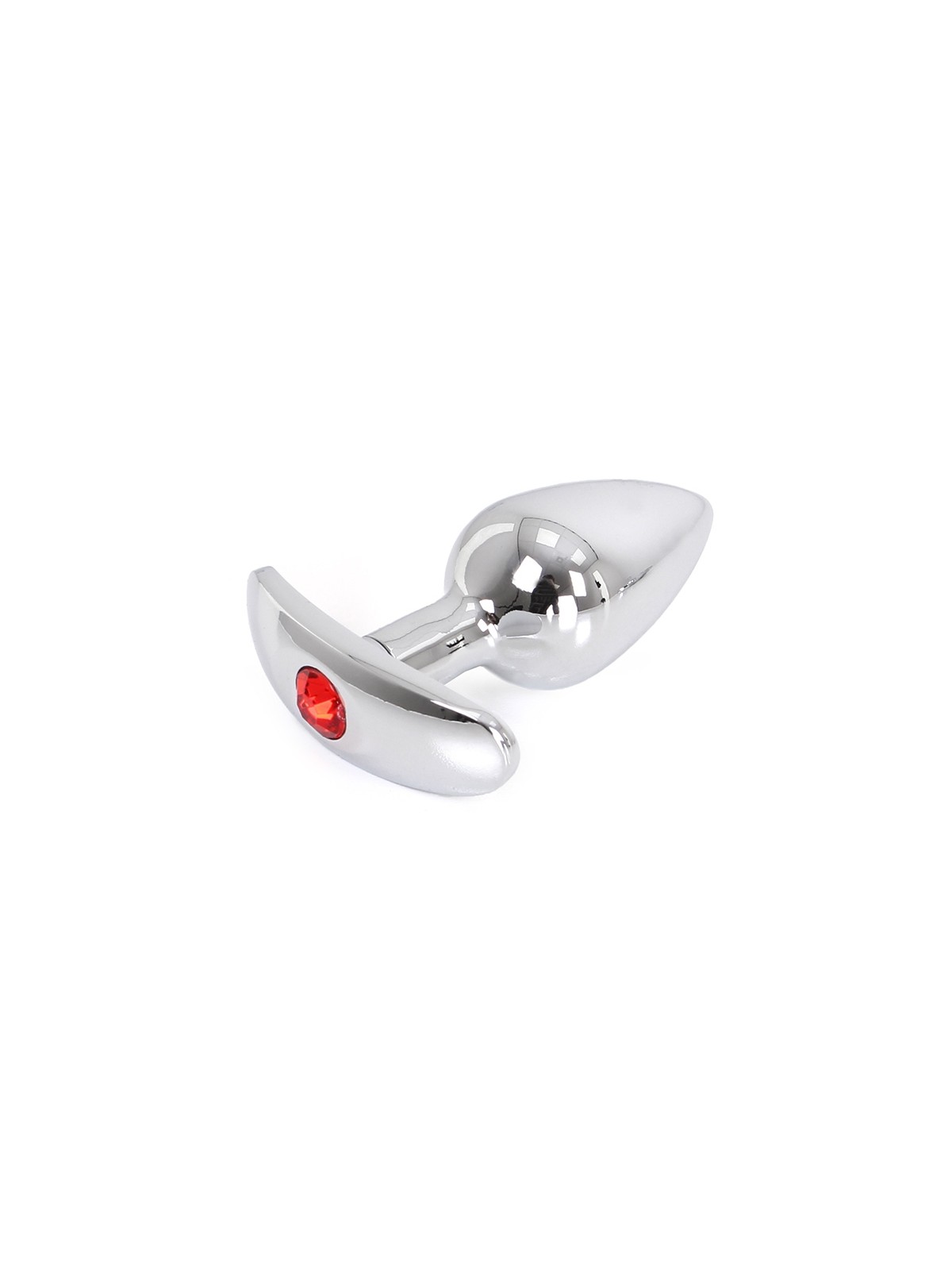 Anal Plugs Jewelry Anal Jewelry Plug with Curve 6 x 2.8 cm curved base - Red jewelry This sex toy is a metal plug with a small r