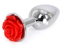 imports Plug Bijou anal Alu avec Rose 6 x 2.8 cm Ce plug bijou anal est un sextoy conçu avec une belle forme de rose sur l'extré
