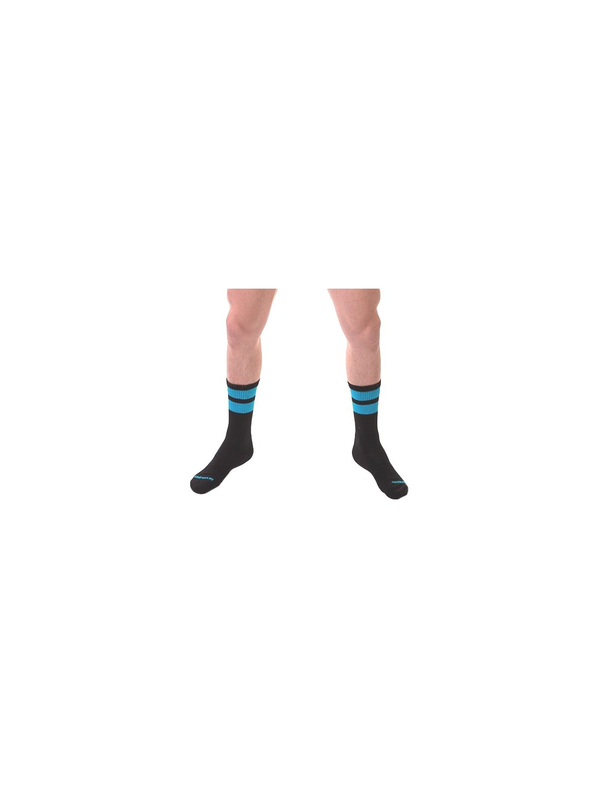 imports Chaussettes Gym Socks Noir-Bleu fluo Les chaussettes noires GYM SOCKS sont conçues par la marque Barcode Berlin. Elles o
