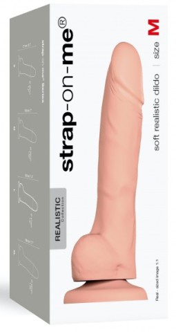 The Vac-U-Lock Realistic Soft M 14 x 3.8cm The dildo adapts to the strap harness. Tips: Use a water-based lubricant 73,88 €