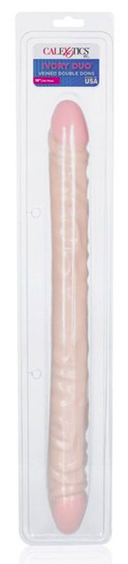 Double Dongs Double dildo Ivory Duo Veined XL 45 x 4cm Usage tips: Clean before and after use Use lubricant Store in a clean pla