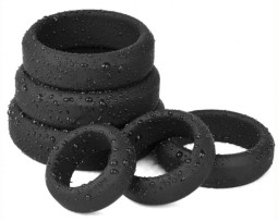 imports Nuisette Guilty icon - Noire Dimensions approximatives : Diamètres des anneaux : 25mm, 32mm, 37mm, 43mm, 49mm, 56mm. Épa