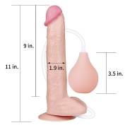 Godes ejaculators Gode Suspension with Testicles that ejaculates - 28 cm This ejaculator dildo of the brand Lovetoy is a sex toy