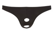 Strings et Culottes String Ouvert Deux anneaux en tissu pour passer le pénis et les testicules. Composition : 80% polyamide, 20%