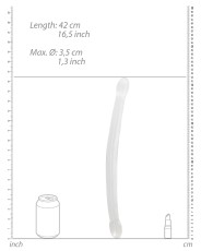 Double Dongs Double Gode Crystal RealRock 42 x 3.5cm Transparent Instructions for use: Clean after use Preferably use a water-ba