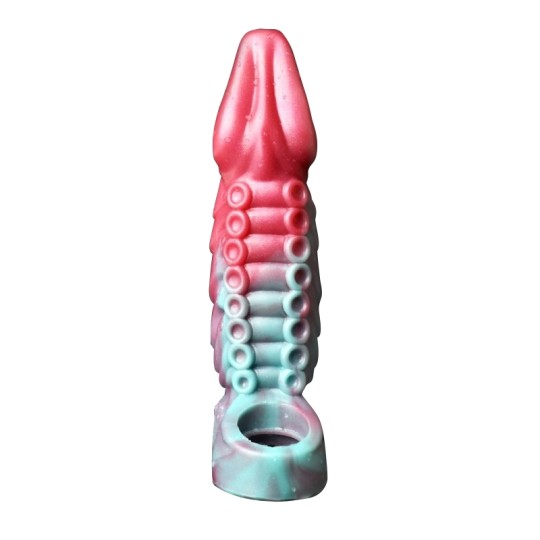 Penis extension Penis sheath Monster Frex 18 x 5cm Blue-Rose Usage tips: Clean before use Use a water-based lubricant. Precautio