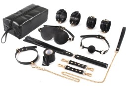 imports Kit d'accessoires SM avec sacoche 7 Pièces Noir Ce kit Sm est composé de 7 accessoires : des menottes de poignets (tour 