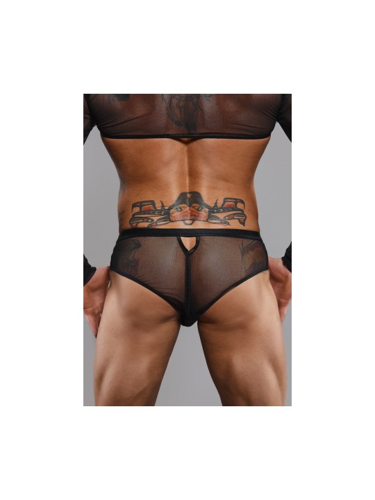 Slips Sexy Slip type brésilien noir ouvert - Regnes  47,74 €