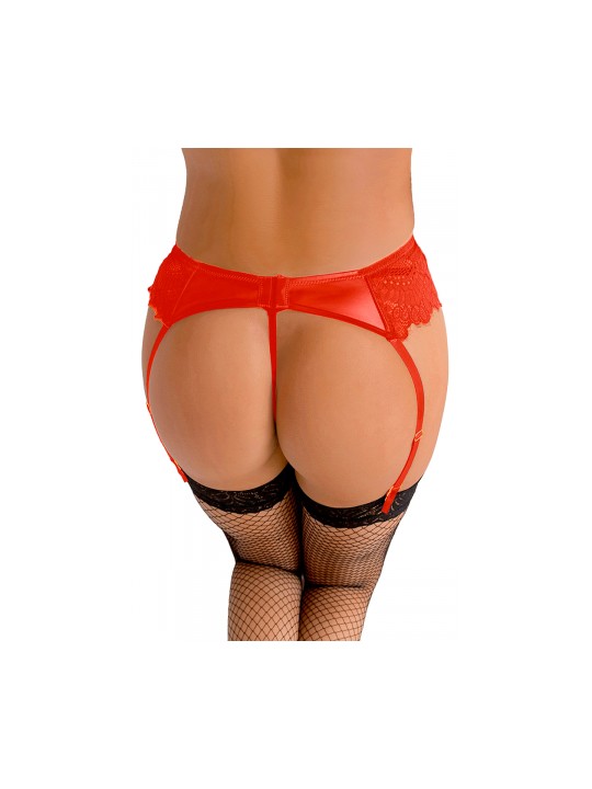 Porte-Jarretelles et Jarretières Porte-jarretelles en dentelle avec string rouge  25,27 €