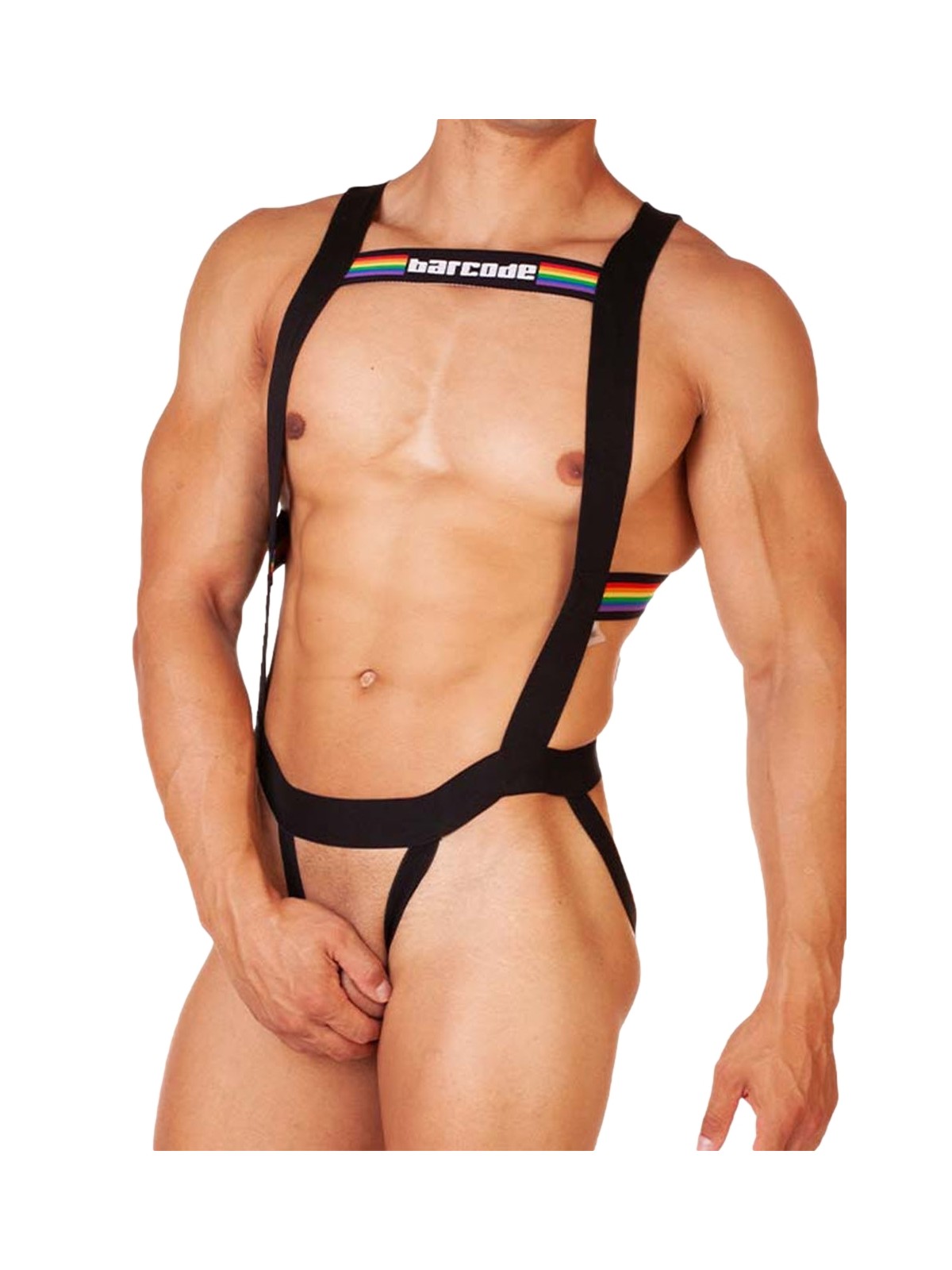 imports Body Harnais Pride Barcode Noir Composition : 45% Polyamide, 35% Polyester, 20% Élasthanne 58,69 €