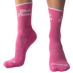 imports Chaussettes roses Bitch Please Barcode Composition : 75% Coton, 23% Polyamide, 2% Élasthanne 18,12 €