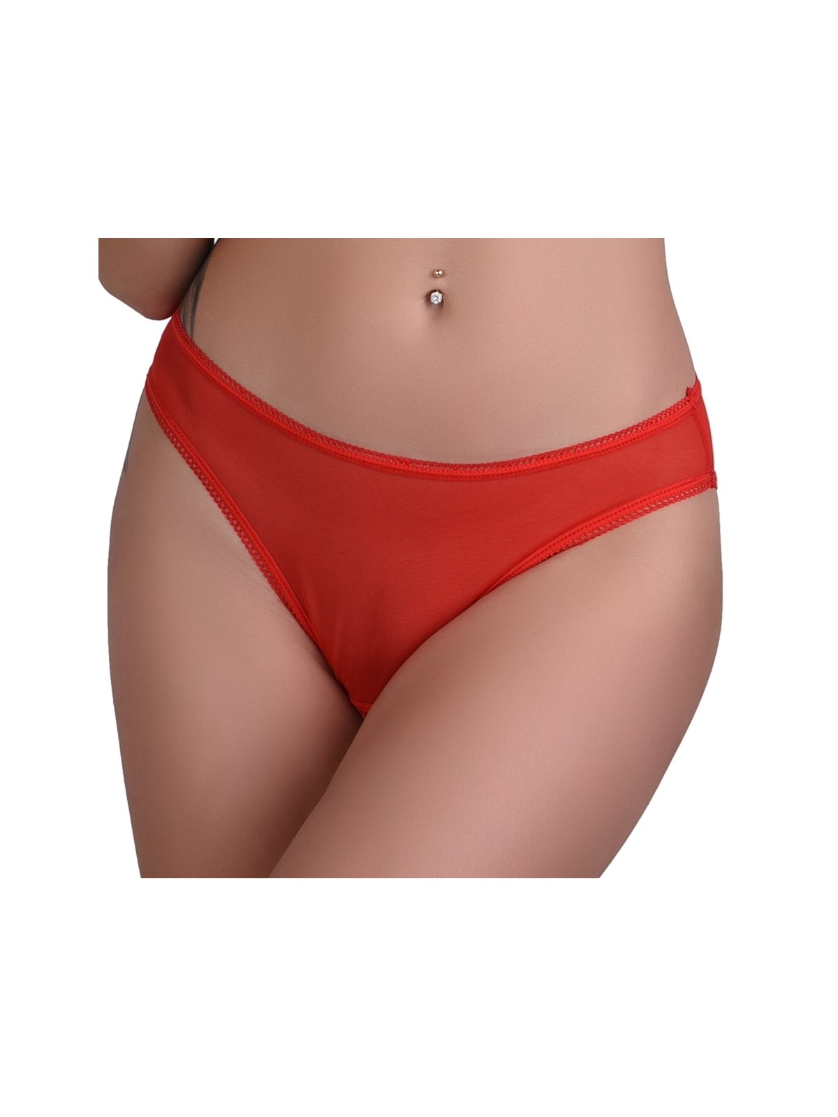 Thongs and thighs Open door Rear Nicolette Red Red cap open to the back.Sleep and lace. Composition : 90% Polyamide, 10% Elastan