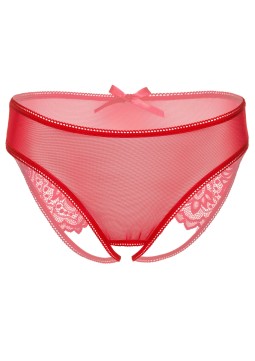 Thongs and thighs Open door Rear Nicolette Red Red cap open to the back.Sleep and lace. Composition : 90% Polyamide, 10% Elastan